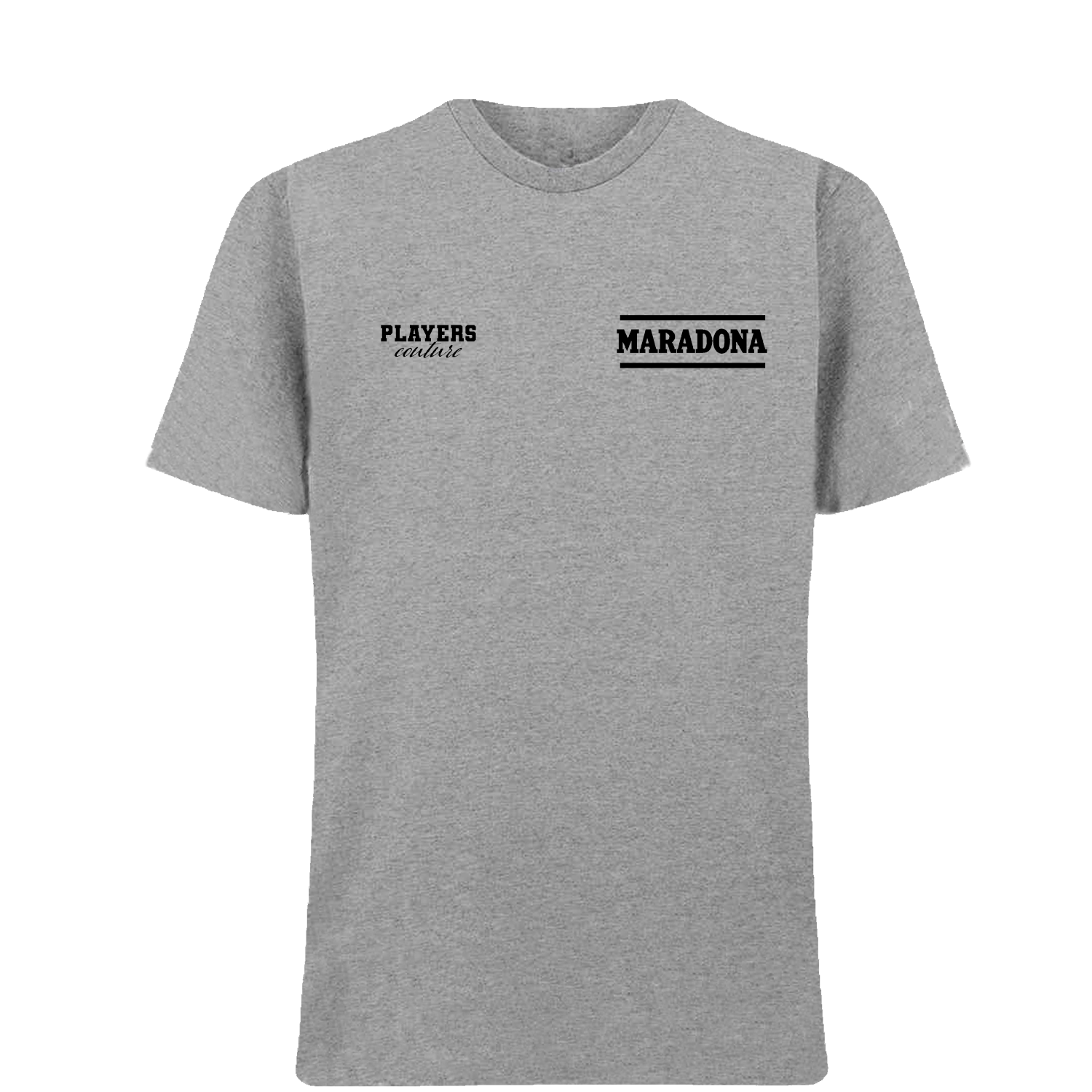 Maradona Logo Players Couture Mens T-Shirt Gray
