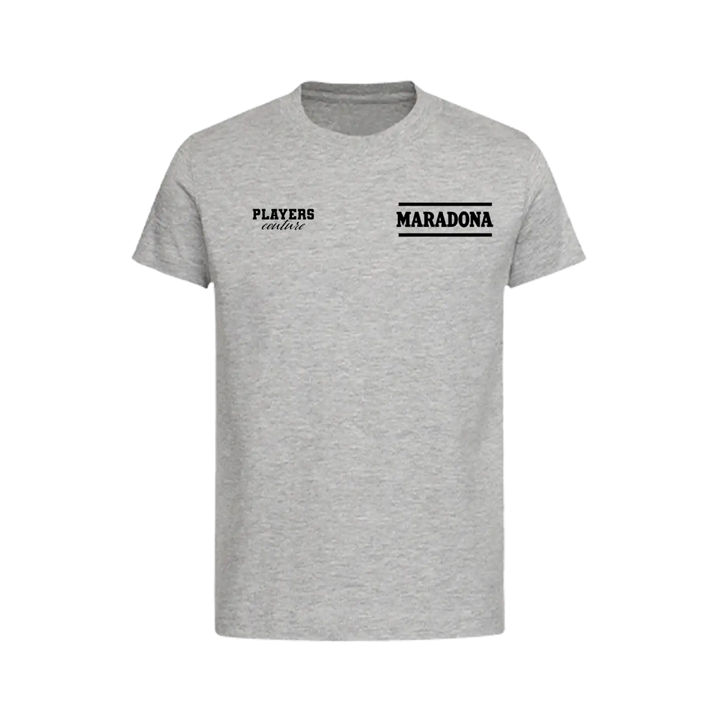 Diego Maradona Logo Players Couture Kids T-Shirt Gray