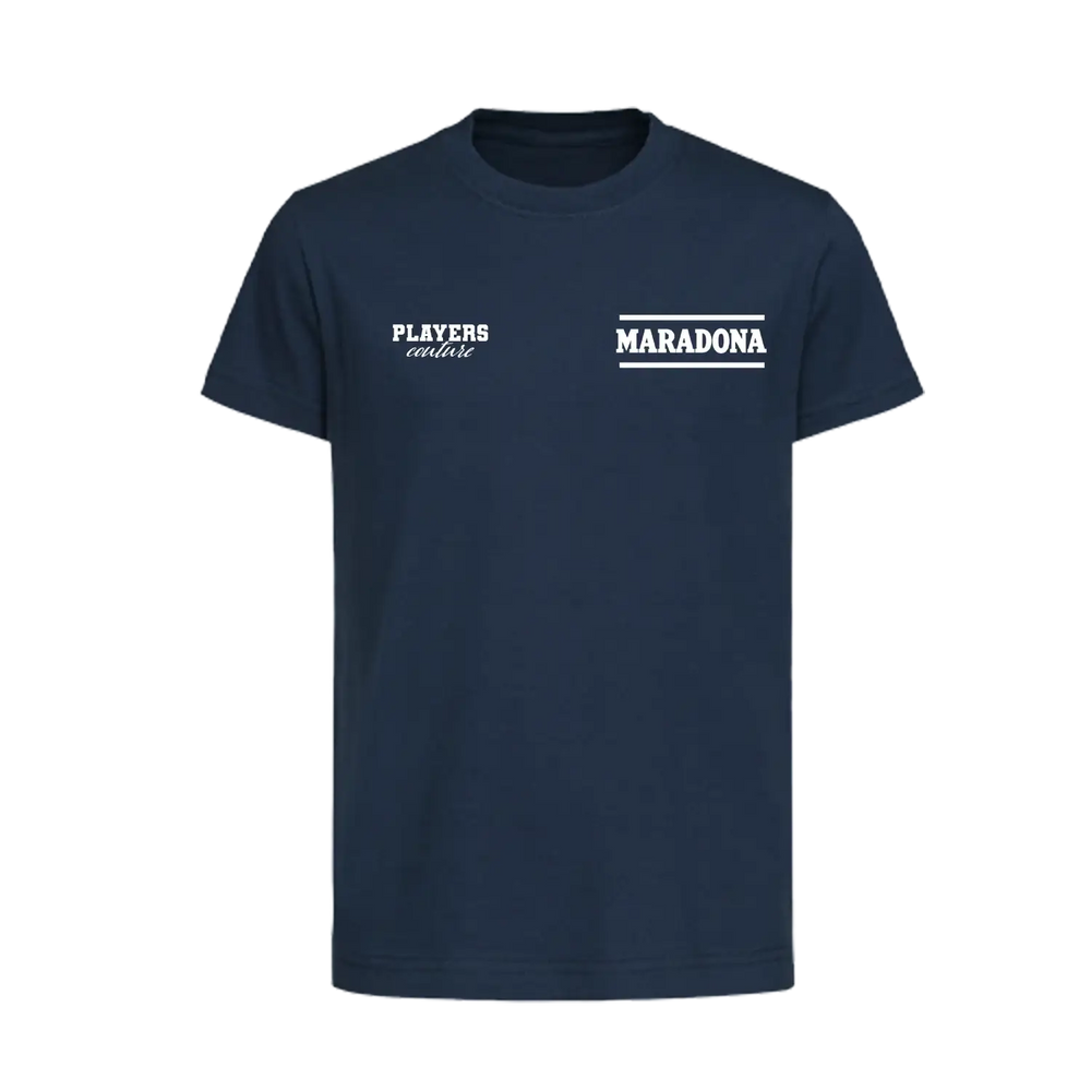 Diego Maradona Logo Players Couture Kids T-Shirt Navy