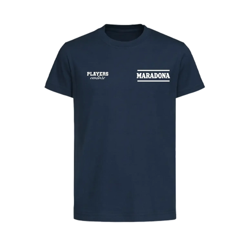 Diego Maradona t-shirt – navy kids' t-shirt featuring the Diego Maradona Players Couture logo