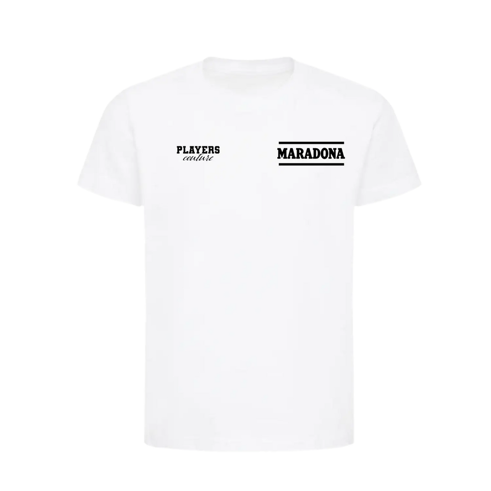 Diego Maradona Logo Players Couture Kids T-Shirt White