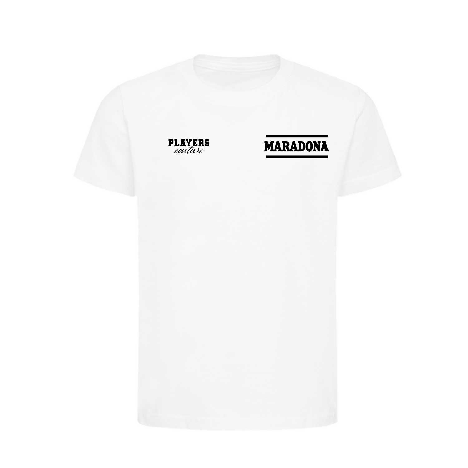 Diego Maradona Logo Players Couture Kids T-Shirt White