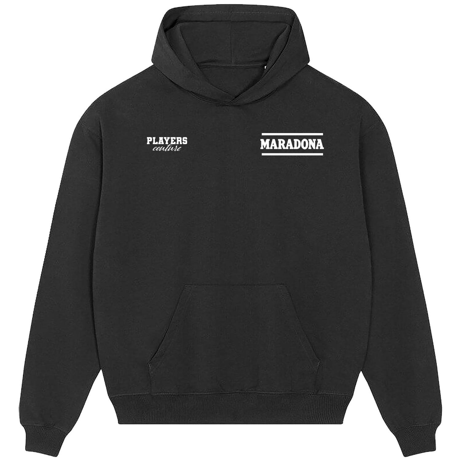 Diego Maradona Logo Players Couture Men's Casual Hoodie Black