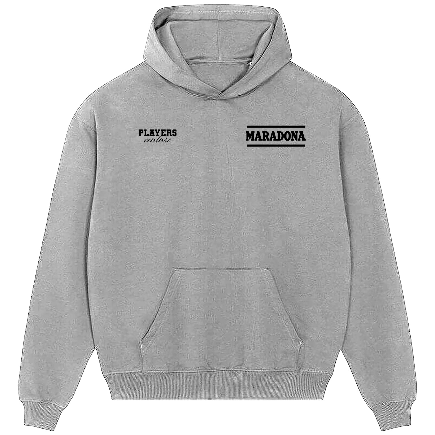 Diego Maradona Logo Players Couture Men's Casual Hoodie Gray