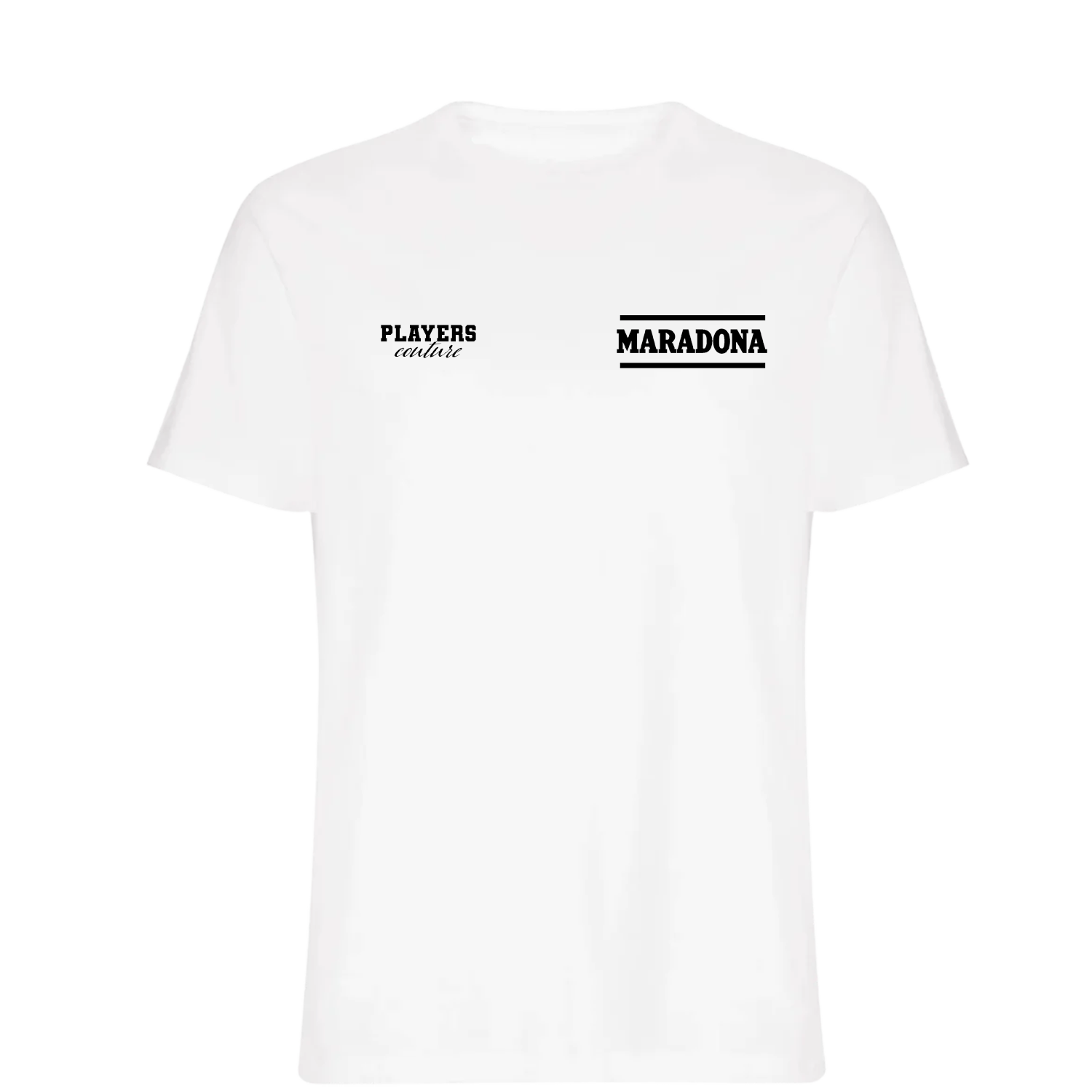 Maradona Logo Players Couture Mens T-Shirt White