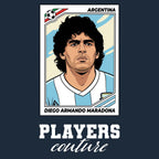 Diego Maradona 1986 World Cup Sticker Men's T-Shirt – close-up detail shot of the Diego Maradona 1986 World Cup Players
