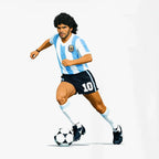 Diego Maradona Icon hoodie – red men's hoodie with white Diego Maradona Icon letters and Players Couture logo on the chest