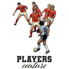 Diego Maradona v Belgium Badge Men's Hoodie – white close-up detail shot of the Diego Maradona v Belgium Players Couture