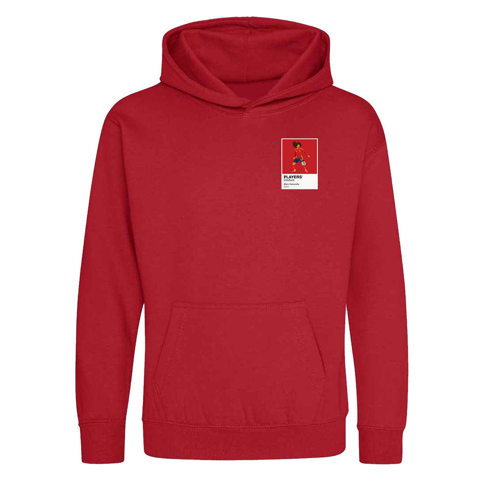 Marc Cucurella Spain Icon Frame Kids Hoodie - Red