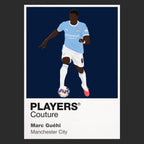 Marc Guéhi Manchester City black Icon Frame artwork detail