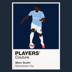 Marc Guéhi Manchester City navy Icon Frame artwork detail