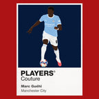 Marc Guéhi Manchester City red Icon Frame artwork detail