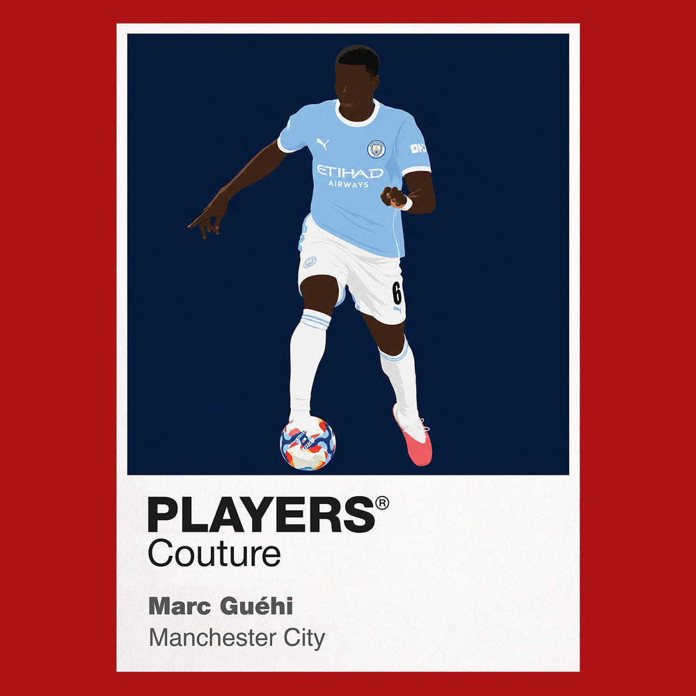 Marc Guéhi Manchester City red Icon Frame artwork detail