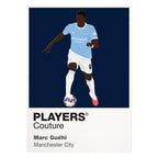 Marc Guéhi Manchester City white Icon Frame artwork detail