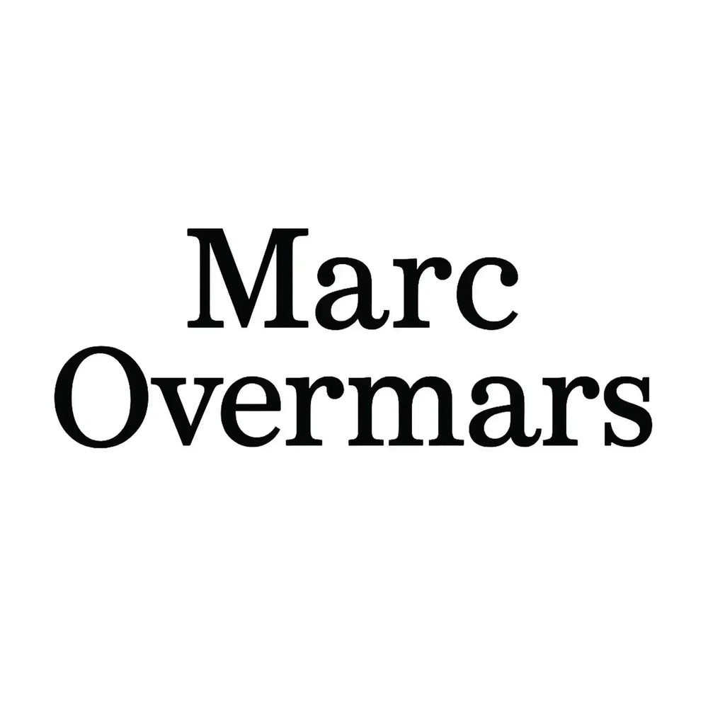 Marc Overmars Logo Men's T-Shirt – white close-up detail shot of the Marc Overmars Players Couture logo design