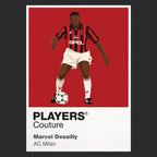 Marcel Desailly AC Milan black Icon Frame artwork detail
