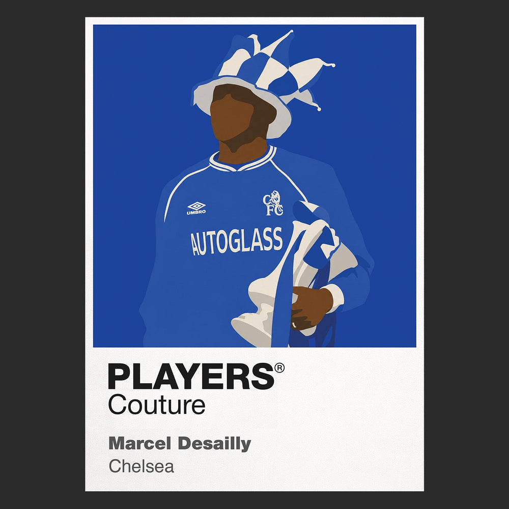 Marcel Desailly Chelsea black Icon Frame artwork detail