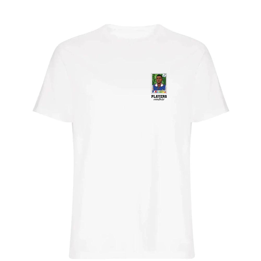 Marcel Desailly World Cup t-shirt – white men's t-shirt featuring the Marcel Desailly World Cup Players Couture logo