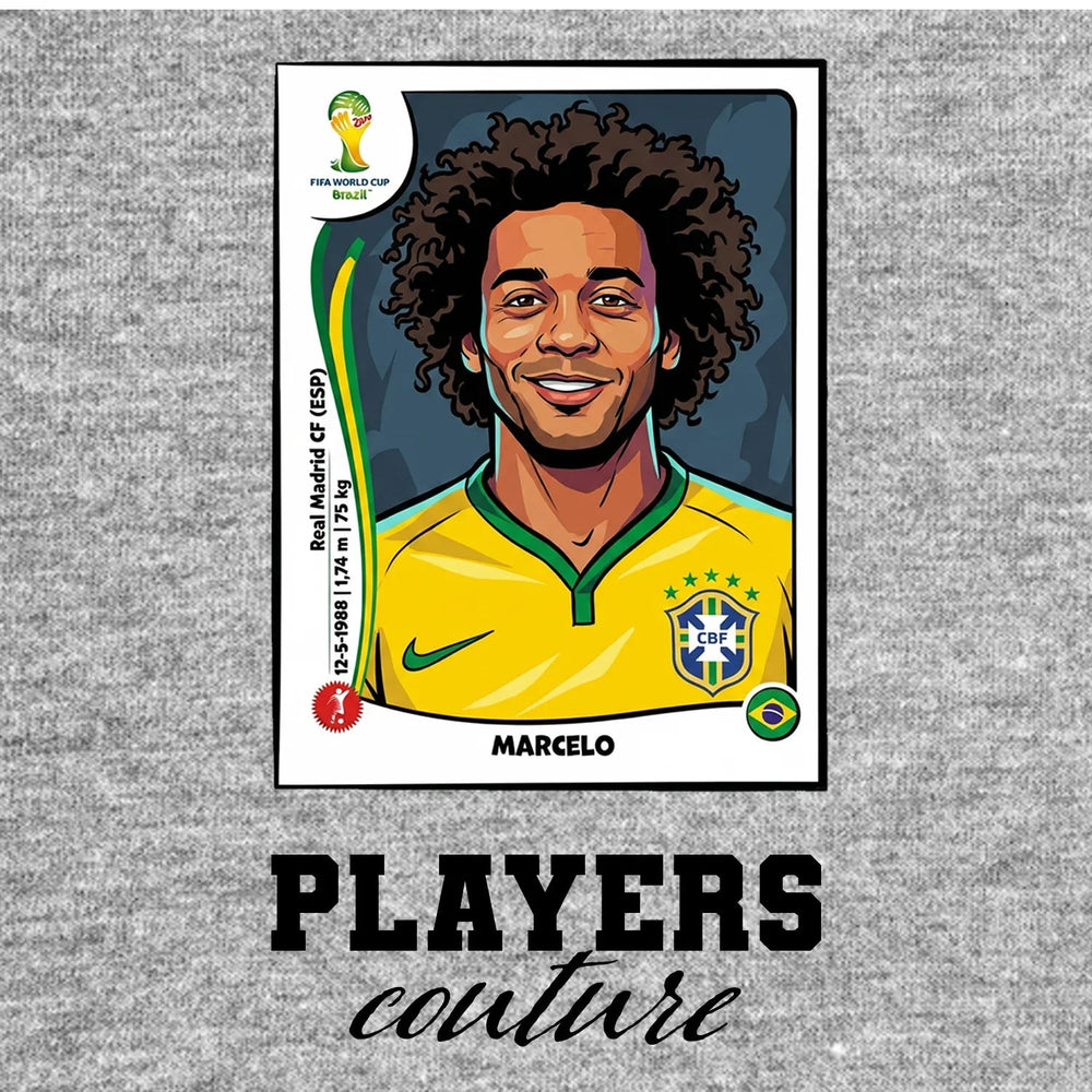 Marcelo World Cup Sticker Kids T-Shirt – marcelo grey Players Couture design