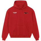 Marcelo hoodie – red men's hoodie featuring the Marcelo Players Couture logo