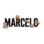 Marcelo Logo Men's T-Shirt – white close-up detail shot of the Marcelo Players Couture logo design