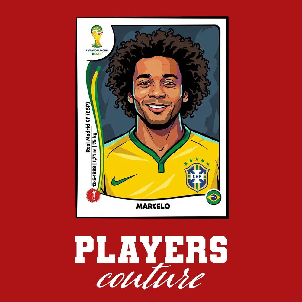 Marcelo World Cup Sticker Kids T-Shirt – marcelo red Players Couture design
