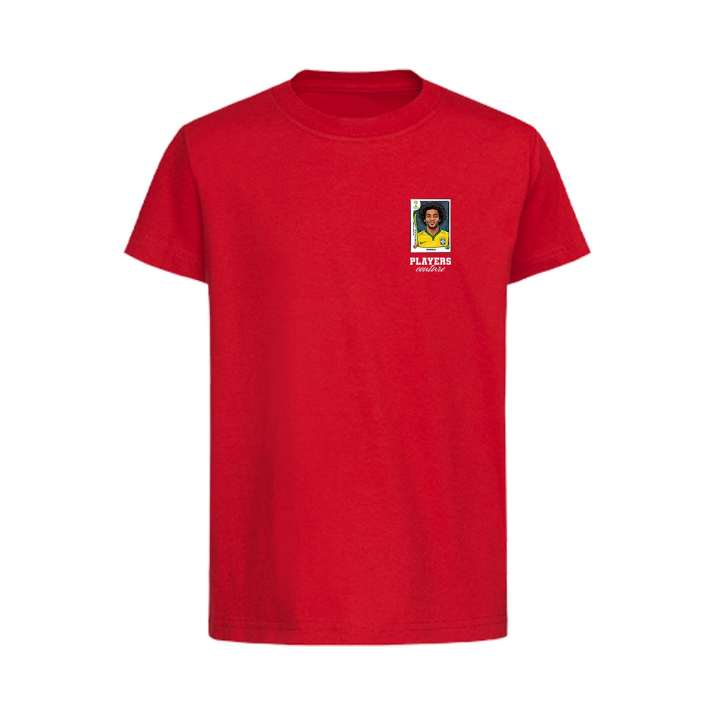 Marcelo World Cup Sticker Kids T-Shirt – marcelo sticker kids red tshirt Players Couture design