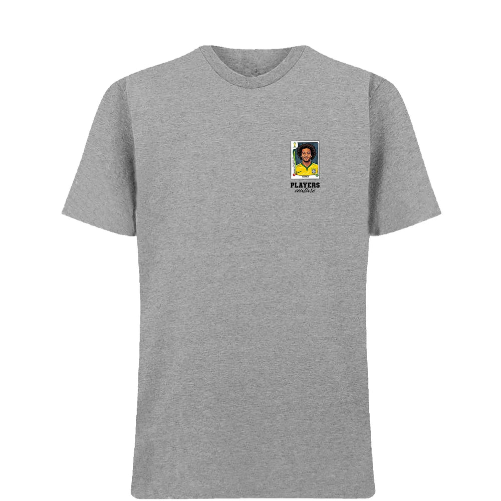 Marcelo World Cup t-shirt – grey men's t-shirt featuring the Marcelo World Cup Players Couture logo