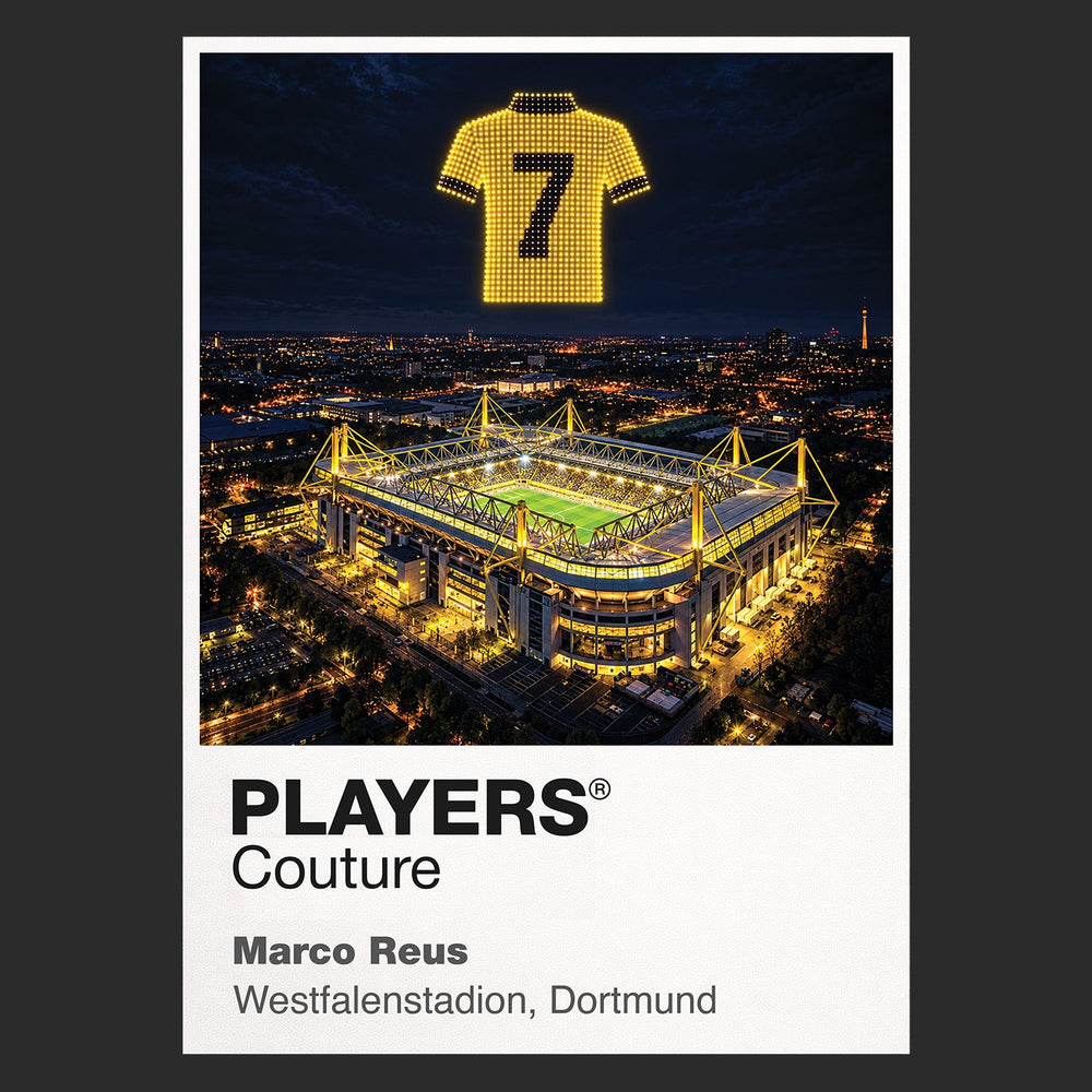 Marco Reus Borussia Dortmund number 11 Icons in Lights Frame artwork in black