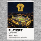 Marco Reus Borussia Dortmund number 11 Icons in Lights Frame artwork in grey