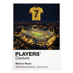 Marco Reus Borussia Dortmund number 11 Icons in Lights Frame artwork in white