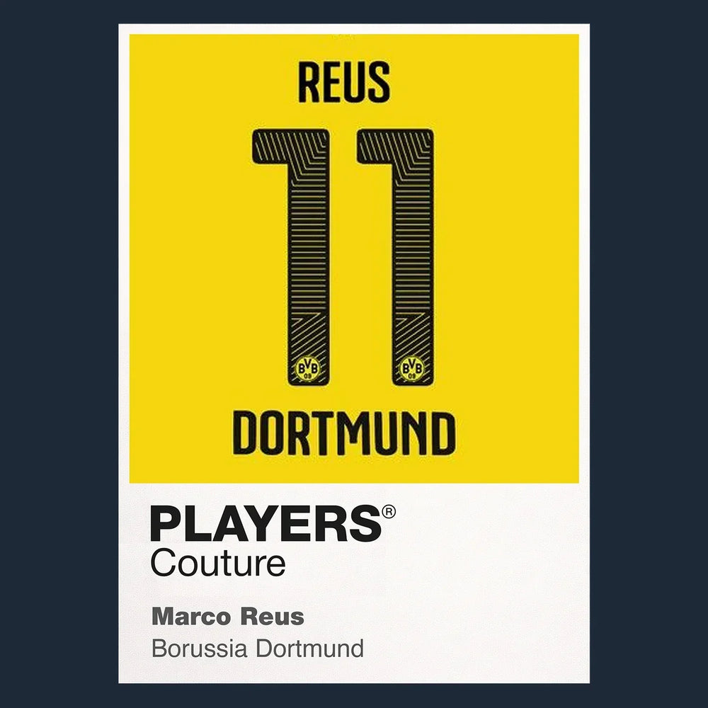 Marco Reus 11 Football Shirt Frame Men's Hoodie – navy close-up detail shot of the Marco Reus 11 Football Players Couture