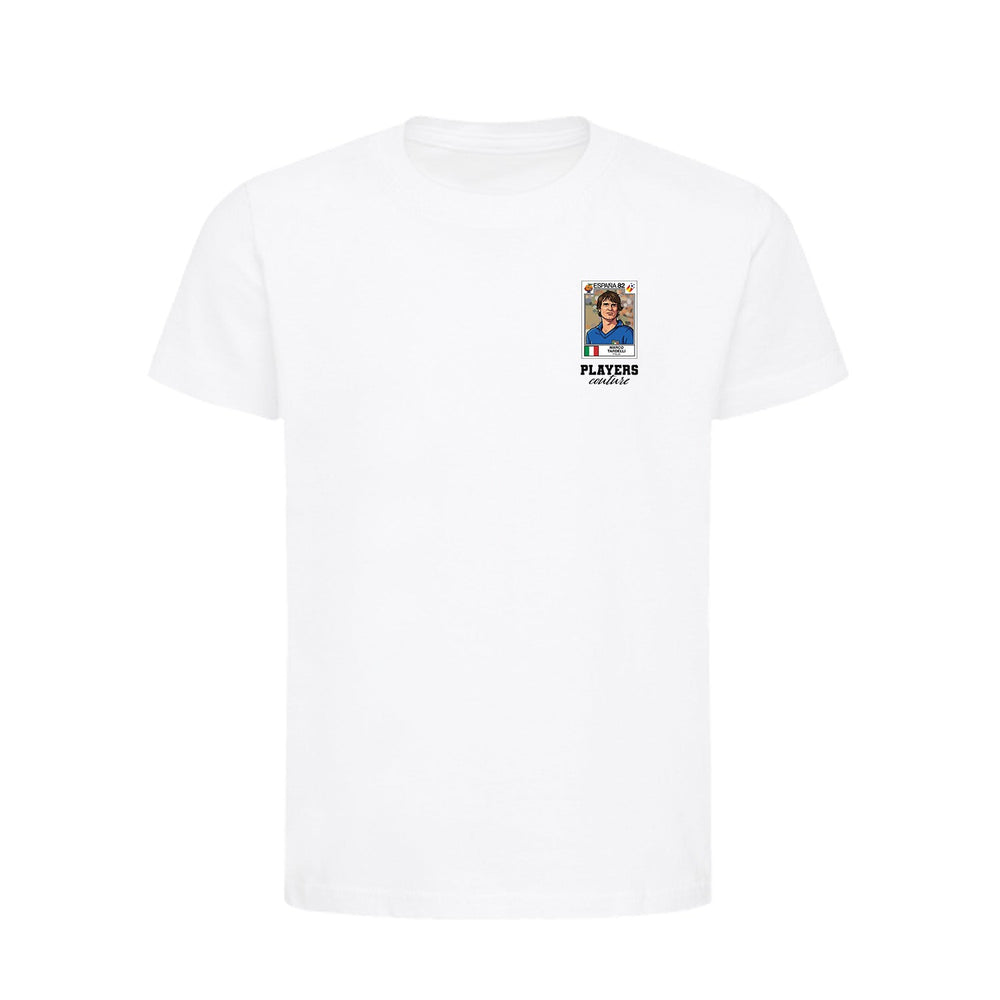 Marco Tardelli World Cup Sticker Kids T-Shirt – marco tardelli sticker kids white tshirt Players Couture design