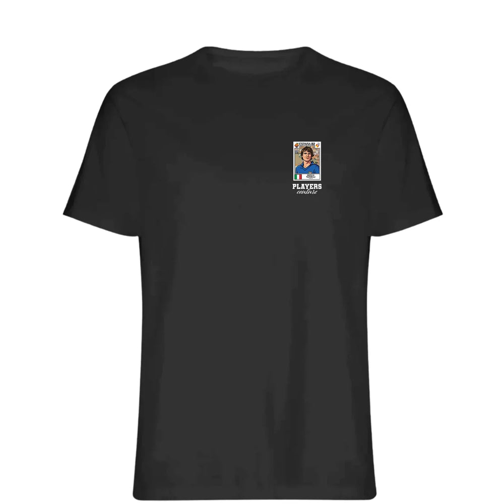 Marco Tardelli World Cup t-shirt – black men's t-shirt featuring the Marco Tardelli World Cup Players Couture logo