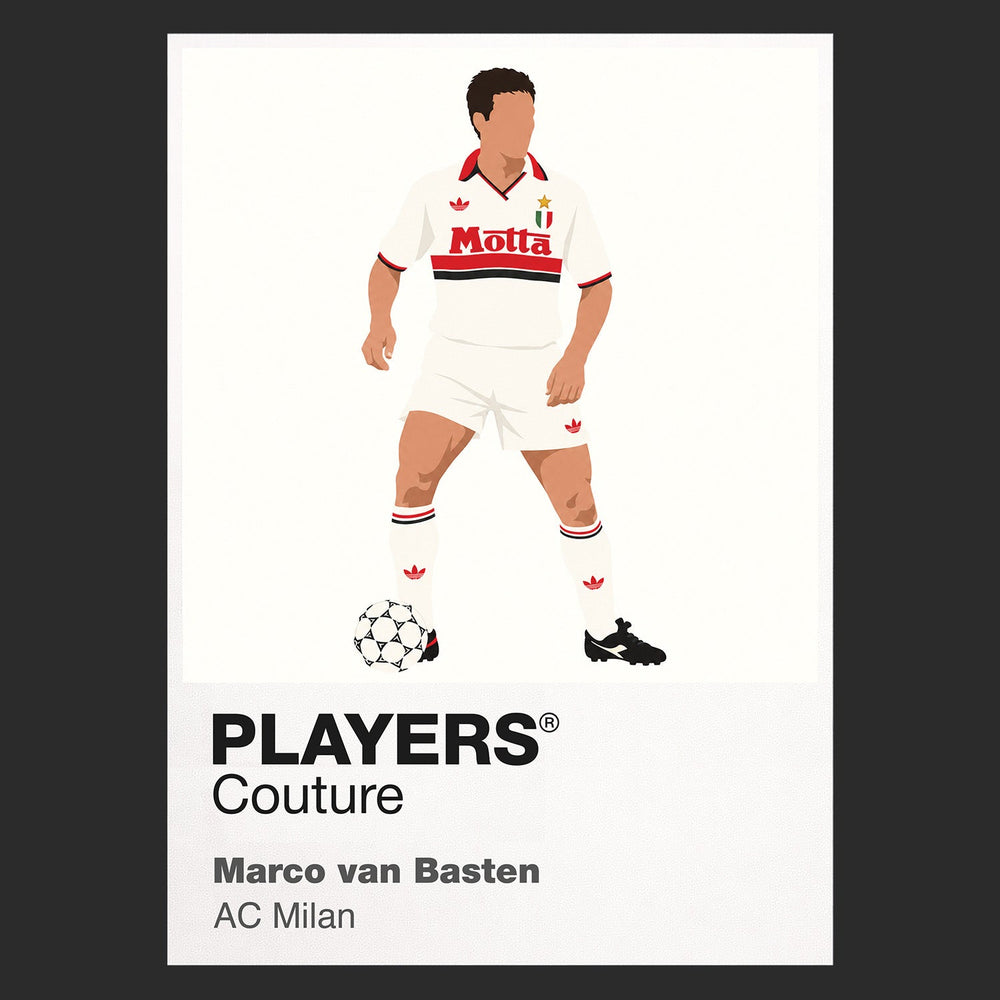 Marco van Basten AC Milan away Icon Frame artwork in black