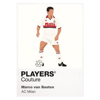 Marco van Basten AC Milan away Icon Frame artwork on white
