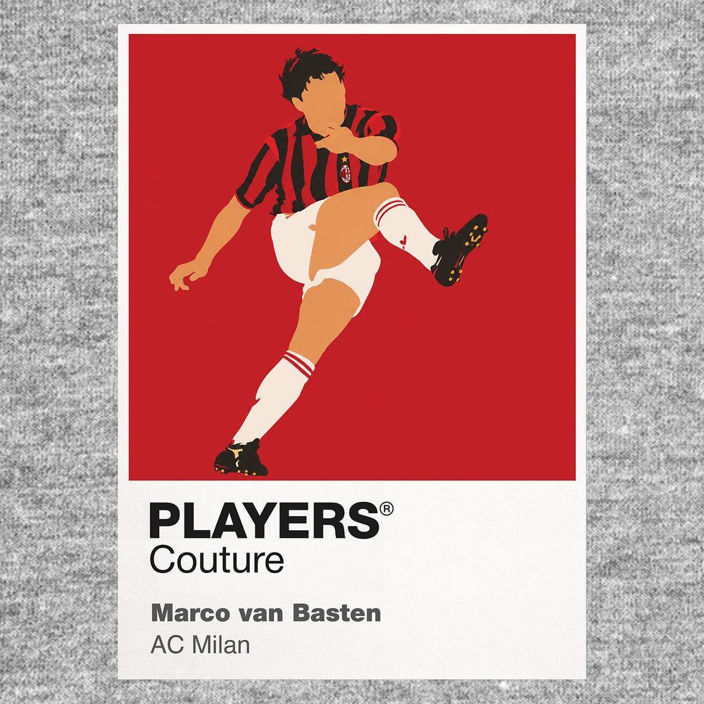 Marco van Basten AC Milan Icon Frame — Gray