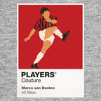 Marco van Basten AC Milan Icon Frame Men's Hoodie — Gray Artwork
