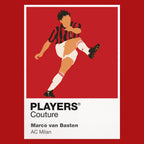 Marco van Basten AC Milan Icon Frame — Red