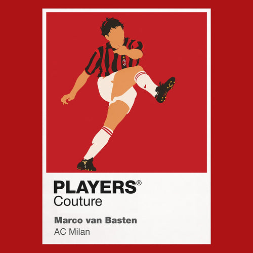 Marco van Basten AC Milan Icon Frame Men's Hoodie — Red Artwork