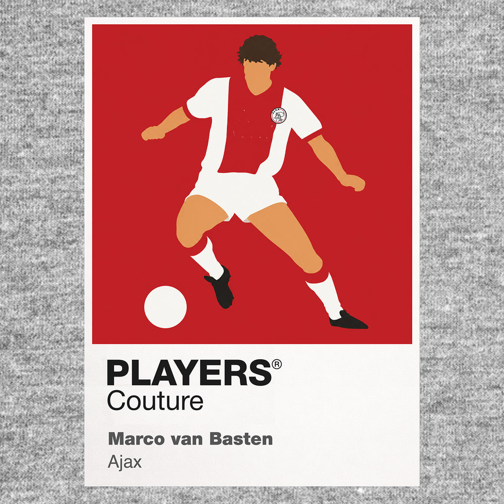 Marco van Basten Ajax Icon Frame — Gray