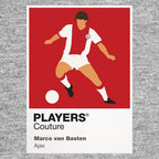 Marco van Basten Ajax Icon Frame Men's Hoodie — Gray Artwork