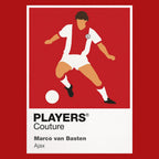 Marco van Basten Ajax Icon Frame Men's Hoodie — Red Artwork