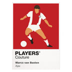 Marco van Basten Ajax Icon Frame — White