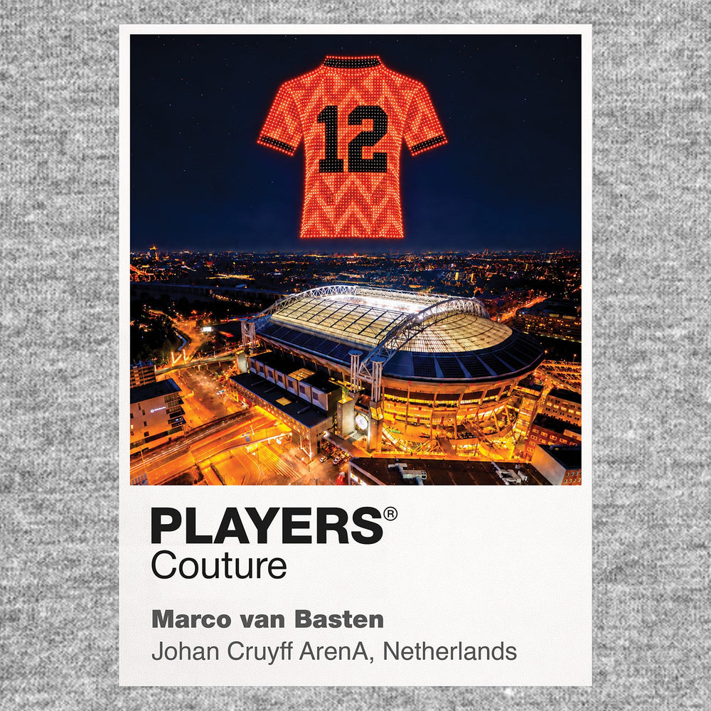 Marco van Basten Netherlands Icons in Lights Frame artwork in grey
