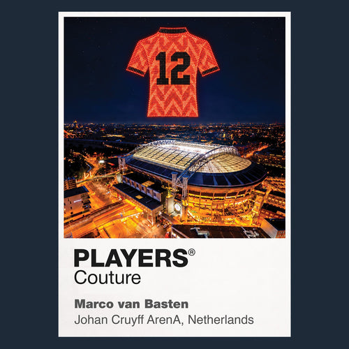 Marco van Basten Netherlands Icons in Lights Frame artwork in navy