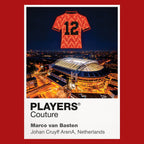 Marco van Basten Netherlands Icons in Lights Frame artwork in red