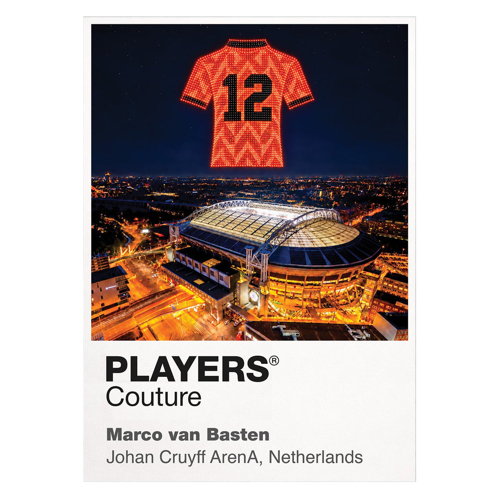Marco van Basten Netherlands Icons in Lights Frame artwork in white