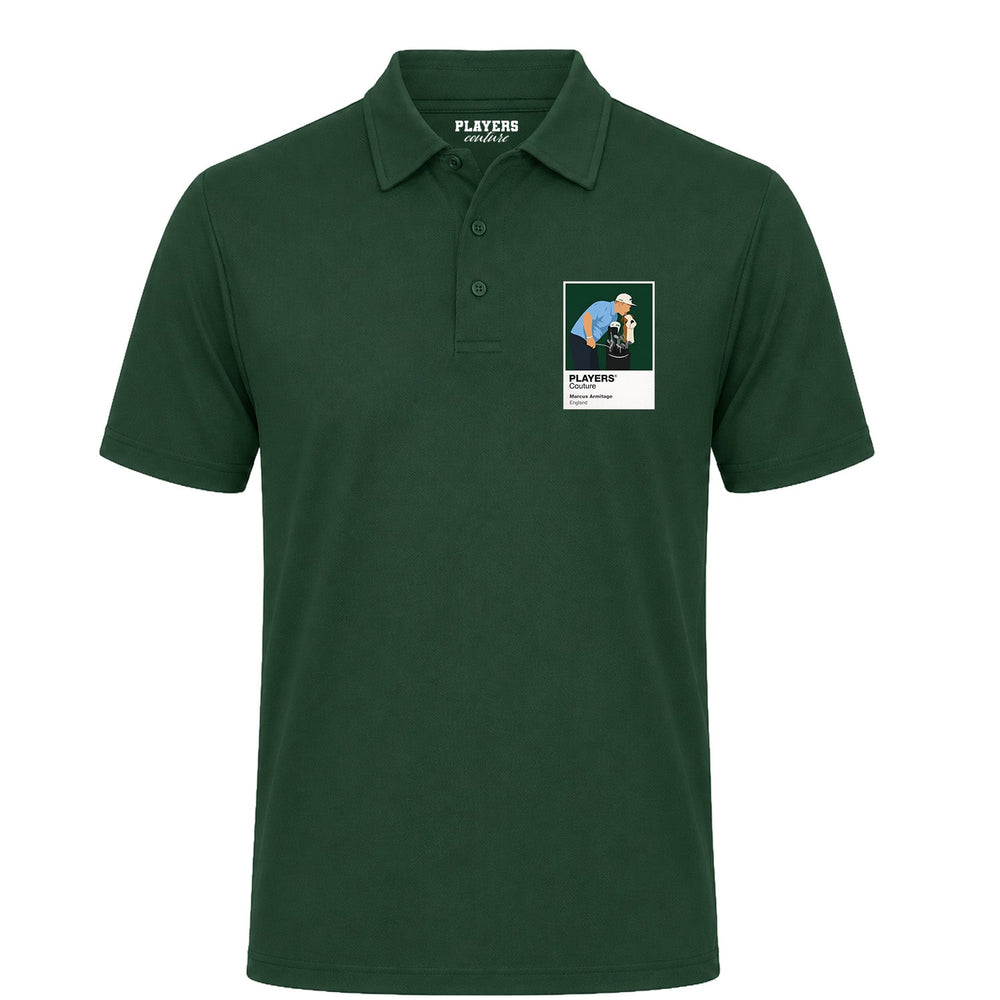 Marcus Armitage Golf Icon Frame Men's Polo Shirt - Bottle Green
