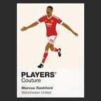 Marcus Rashford Manchester United black Icon Frame artwork detail